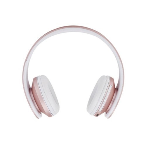 Wireless Headphone Rose Gold Stereo Bass Headset Big Headphones with Mic TF FM Noise Canceling Wireless Headphones